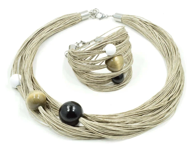 bialy-szary-czarny-komplet-bizuterii-ze-sznurka-lnianego