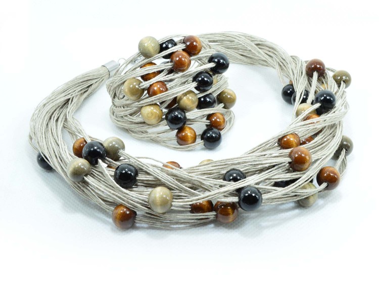 komplet-bizuterii-lnianej-czekoladowy