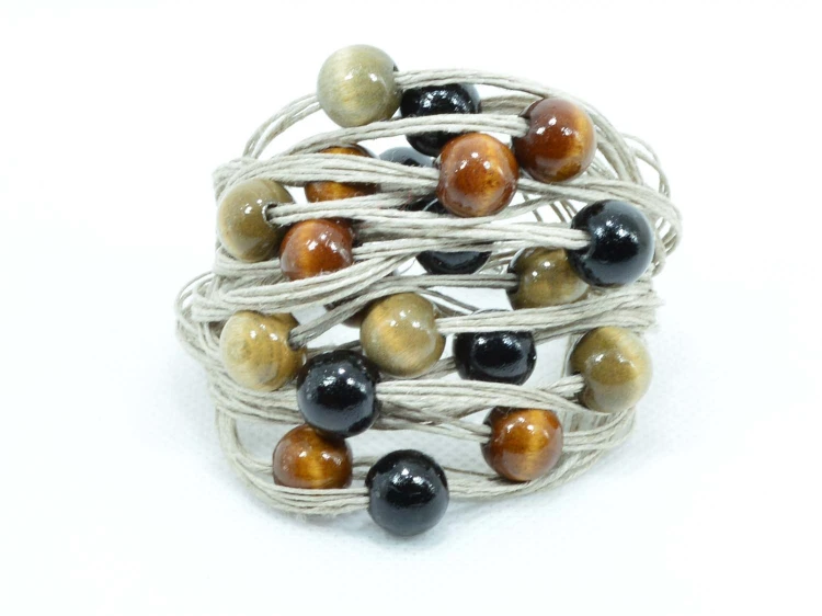 czekoladowa-bransoletka-lniana