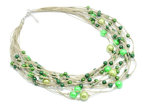 naszyjnik-z-zielonych-perelek-lniany