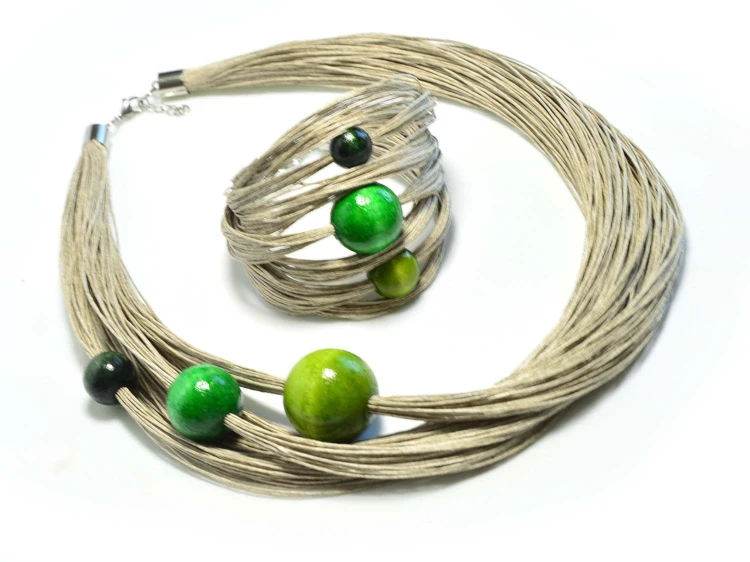 ZIELONYmix-zestaw-bizuterii-ze-sznurka