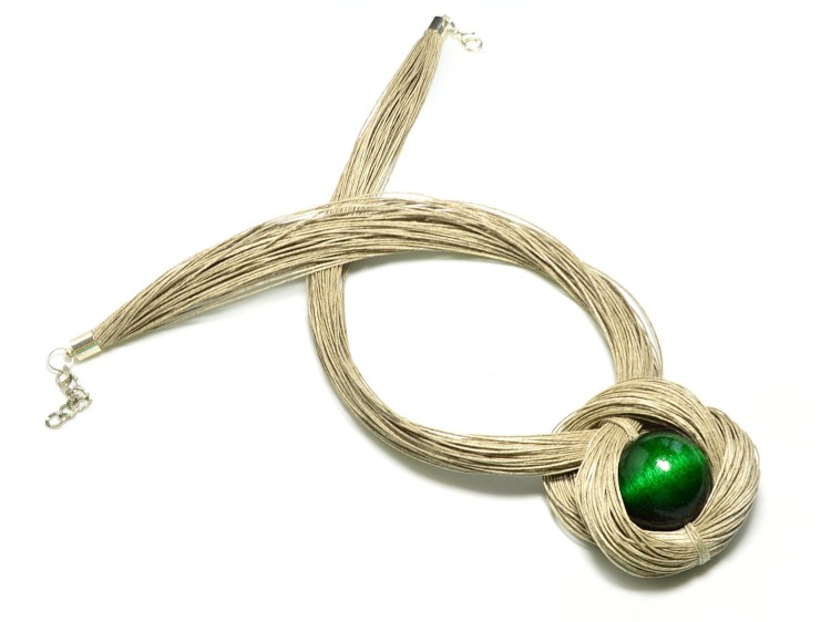 naszyjnik-lniany-z-zielona-kulka