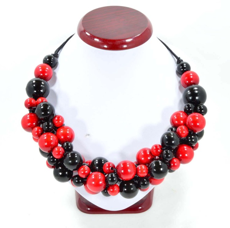 czarno-czerwone-korale-2XL