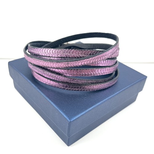 skorzana-bransoletka-damska-fioletowa