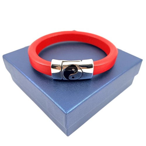 skorzana-bransoletka-damska-czerwona