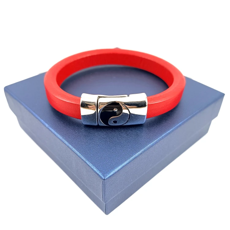 skorzana-bransoletka-damska-czerwona