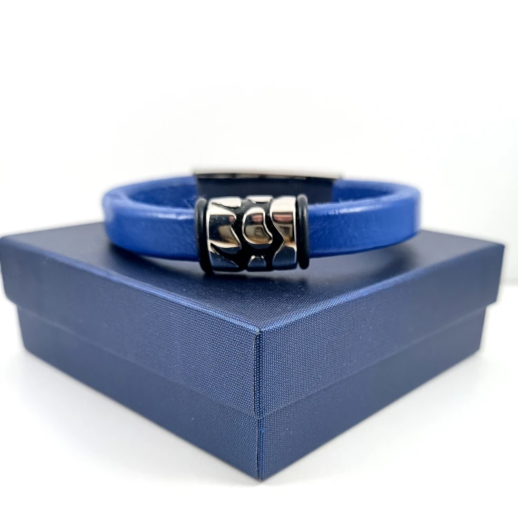 skorzana-bransoletka-niebieska