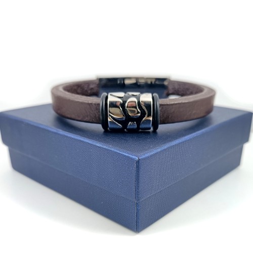 skorzana-bransoletka-brazowa